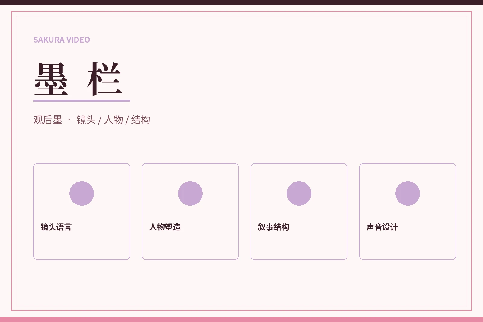 墨栏影像观点